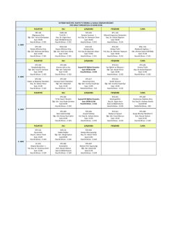 PAZARTESİ SALI &Ccedil;ARŞAMBA PERŞEMBE