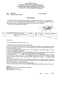 genel cerr. kenan taşdemiroğlu - &Ccedil;ukurova Dr. Aşkım T&uuml;fek&ccedil;i Devlet