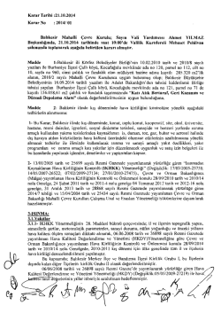 Ek Dosya - &Ccedil;evre ve Şehircilik Bakanlığı