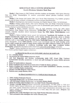 KozAN İL&Ccedil;E MİLLİ EĞİTİM M&Uuml;D&Uuml;RL&Uuml;Ğ&Uuml;