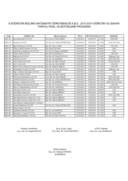 ilk&ouml;ğretim b&ouml;l&uuml;m&uuml; matematik &ouml;ğretmenliği abd 2013