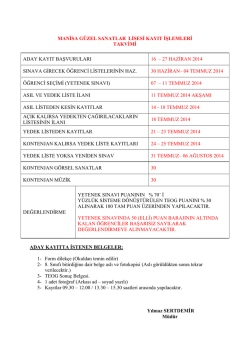 MANİSA G&Uuml;ZEL SANATLAR LİSESİ