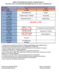 İkinci &Ouml;ğretim Final