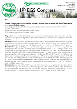 P33 Clinical comparison of intraocular pressure measurements