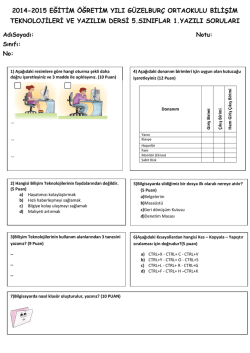 2014-2015 eğitim &ouml;ğretim yılı g&uuml;zelbur&ccedil; ortaokulu bilişim