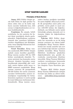 kitap tanıtım ilkeleri