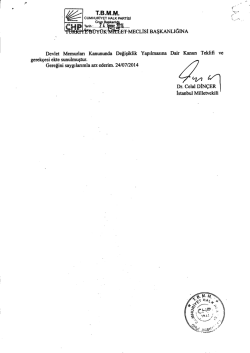 ET--MECLİSI BAŞKANLIĞINA