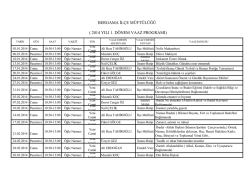 M&uuml;ft&uuml;l&uuml;ğ&uuml;m&uuml;z 2014 Yılı 1. D&ouml;nem Vaaz İrşat Programı (Bay)