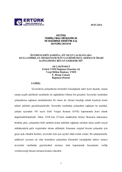 işverenler tarafından &ccedil;alışanlara kullandırılan