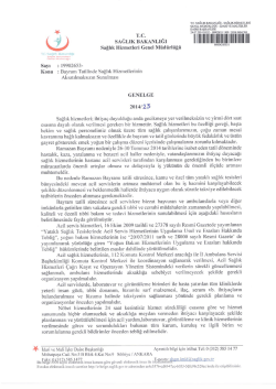 Bayram Tatilinde Sağlık Hizmetleri Sunumu