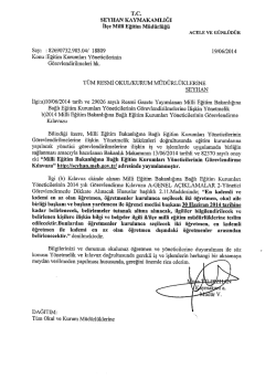 saYHAN KAYMAKAMLIĞI - Seyhan İl&ccedil;e Milli Eğitim M&uuml;d&uuml;rl&uuml;ğ&uuml;