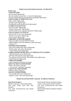 neşeli kalpler sınıfı aralık ayı programı