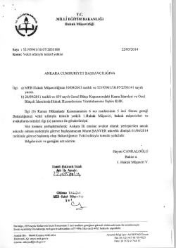 Milli Eğitim Bakanlığı Hukuk M&uuml;şavirliği Vekil Sıatıyla Temsil Yetkisi