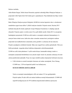 Herkese merhaba, Adim Bulent Dogan, Tekfen Insaat firmasinin