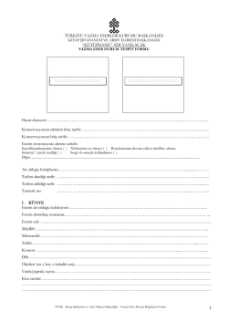 VAKIF HAT SANATLARI MÜZESİ EL YAZMALARI BELGELEME