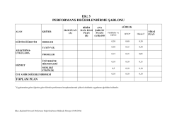 EK: 3 PERFORMANS DEĞERLENDİRME ŞABLONU