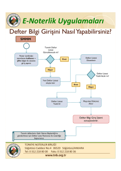 Noterlik Uygulamaları E-Noterlik Uygulamalar