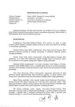 DENETİM KURULU RAPORU - Tez-Koop
