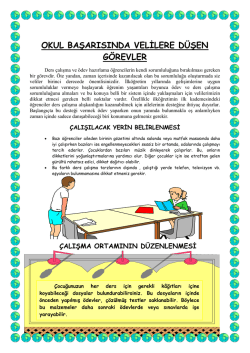 Ders Başarısında Velilere &Ouml;neriler