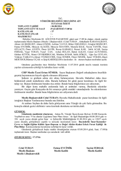 2014 Ağustos Meclis Tutanak &Ouml;zetleri