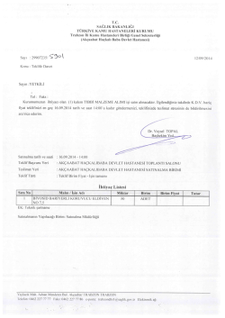 sAĞLıK BAKANLIĞI T&Uuml;RKİYE KAMU HASTANELERİ KURUMU