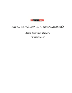 AKFEN GYO Aylık Rapor - KASIM 2014.xlsx