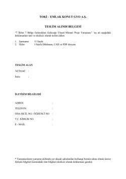 toki &ndash; emlak konut gyo a.ş. teslim alındı belgesi