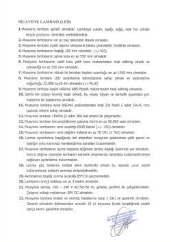 Muayene lambası LED