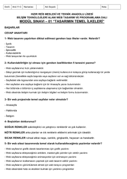 MOD&Uuml;L SINAVI-01 TASARIMIN TEMEL İLKELERİ And 11C