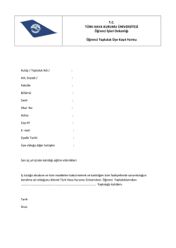 T.C. T&Uuml;RK HAVA KURUMU &Uuml;NİVERSİTESİ &Ouml;ğrenci İşleri Dekanlığı