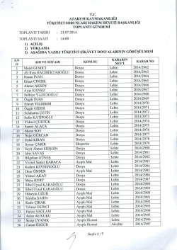 21.07.2014 tarihli g&uuml;ndem