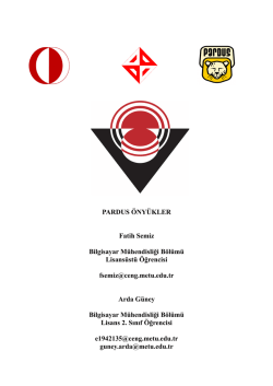 PARDUS &Ouml;NY&Uuml;KLER Fatih Semiz Bilgisayar M&uuml;hendisliği B&ouml;l&uuml;m&uuml;