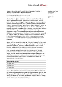 İhale (PDF) - Robert Bosch Stiftung