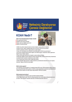 KOAH Hasta Broş&uuml;r&uuml;