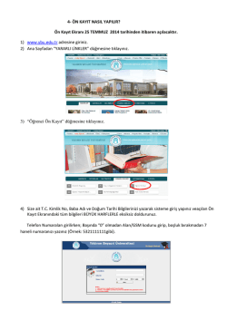 ön kayıt nasıl yapılır tıklayınız