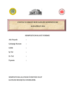 Sempozyum Kayıt Formu