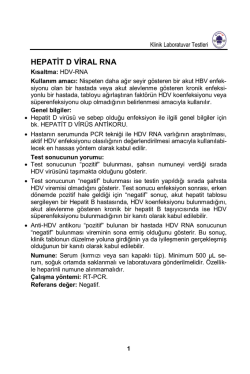 HEPATİT D VİRAL RNA