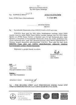 S . 2619 i &ldquo;ı - erzurum - aşkale il&ccedil;e mill&icirc; eğitim m&uuml;d&uuml;rl&uuml;ğ&uuml;