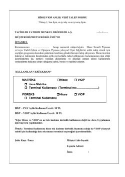 Hisse - Tacirler Menkul Değerler A.Ş.