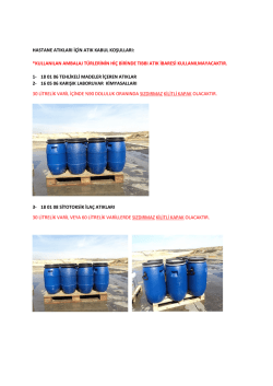 Hastane Atıkları Ambalaj &Ouml;rnekleri