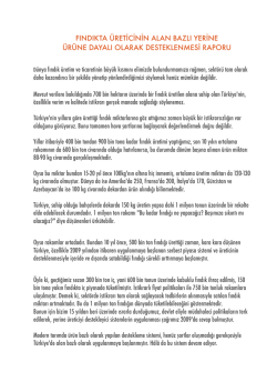 fındıkta &uuml;reticinin alan bazlı yerine &uuml;r&uuml;ne dayalı olarak