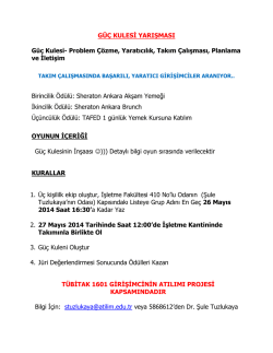 G&Uuml;&Ccedil; KULESİ YARIŞMASI G&uuml;&ccedil; Kulesi- Problem &Ccedil;&ouml;zme, Yaratıcılık