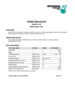 TEKNİK &Ouml;ZELLİKLER