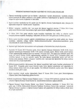 sEÇİM TAKVİMİ - Bozok Üniversitesi
