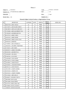 23/03/2014 Tarihinde Yapılan Hazırlayıcı Eğitim Sınav Sonu&ccedil;ları