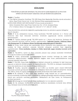 S&Ouml;ZLEŞME - HATAY TE&Ccedil;