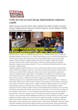 Manisa Tempo Haber - &Ccedil;evre ve Şehircilik Bakanlığı