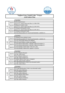 Sağlam Gen&ccedil;, İradeli Lider Projesi Aylık Faaliyet Planı