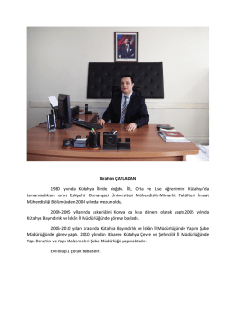 İbrahim &Ccedil;ATLADAN - &Ccedil;evre ve Şehircilik Bakanlığı