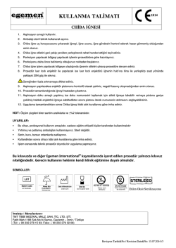 Chiba İğne - Egemen International